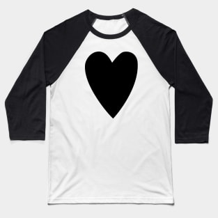 Black Heart modern design, black and white pattern. Heart Love symbol Baseball T-Shirt